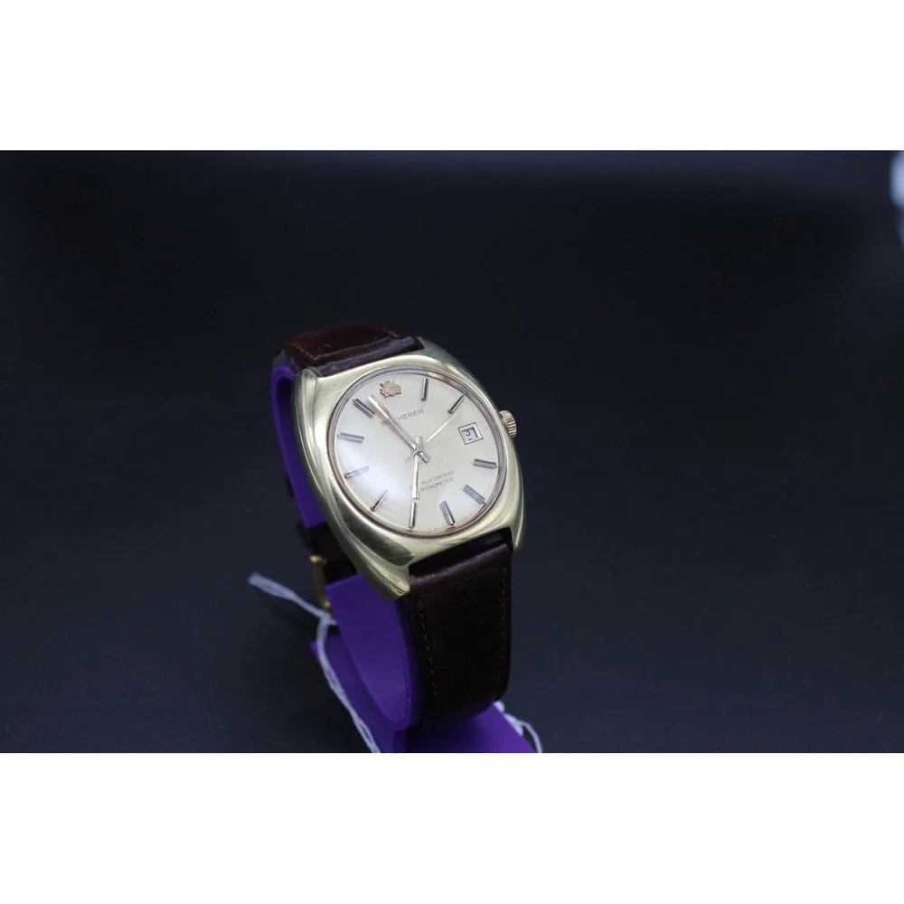 Vintage 1970s Bucherer Officially Certified Chronometer Automatic Swiss Watch